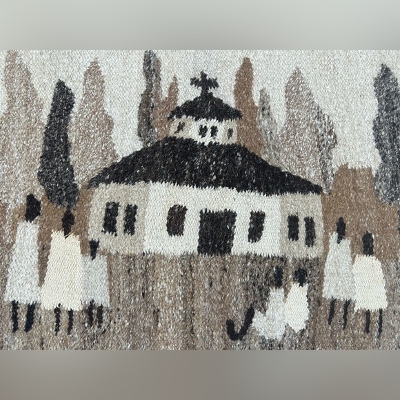 VTG Pictorial wool Handmade Rug - Picture 3 of 7